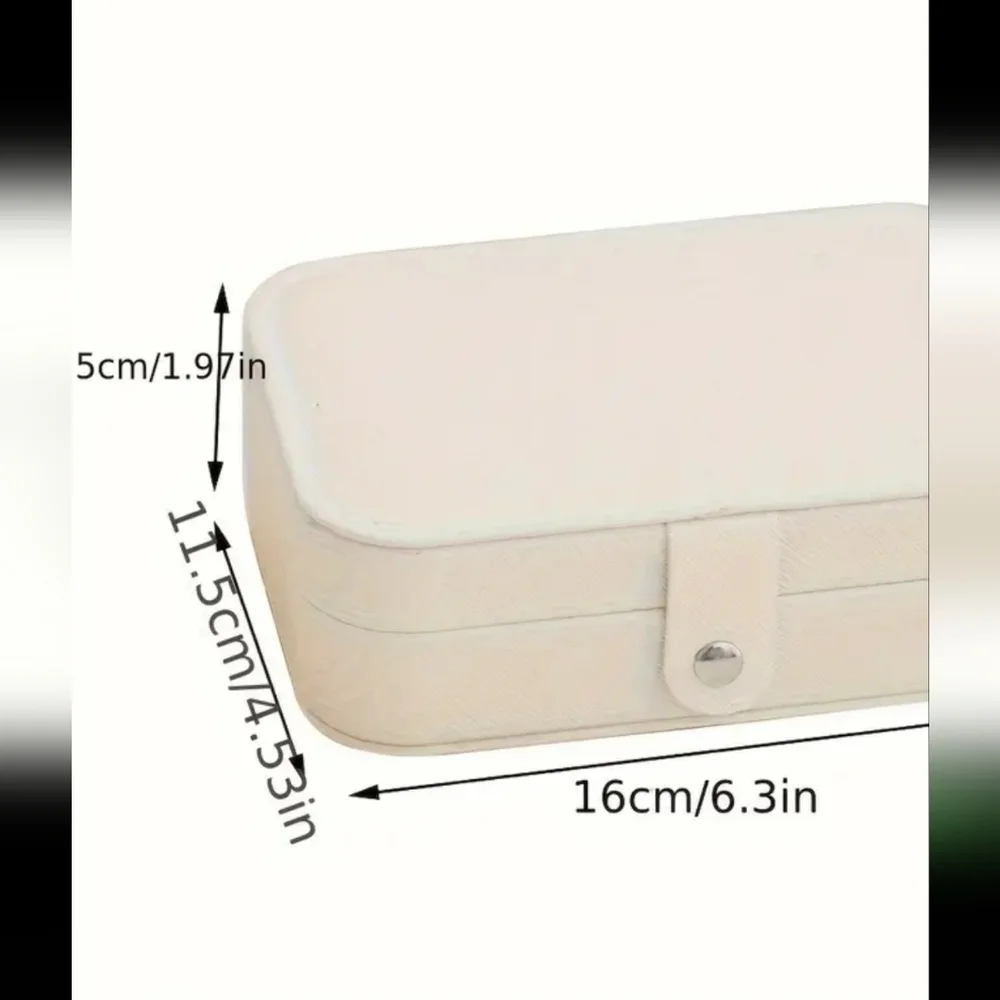 Traveling  Jewelry Box Light Pink  Faux Leather Snap Closure